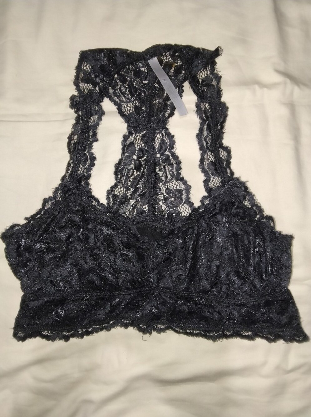 Source Unknown Black Lace Racerback Bralette
